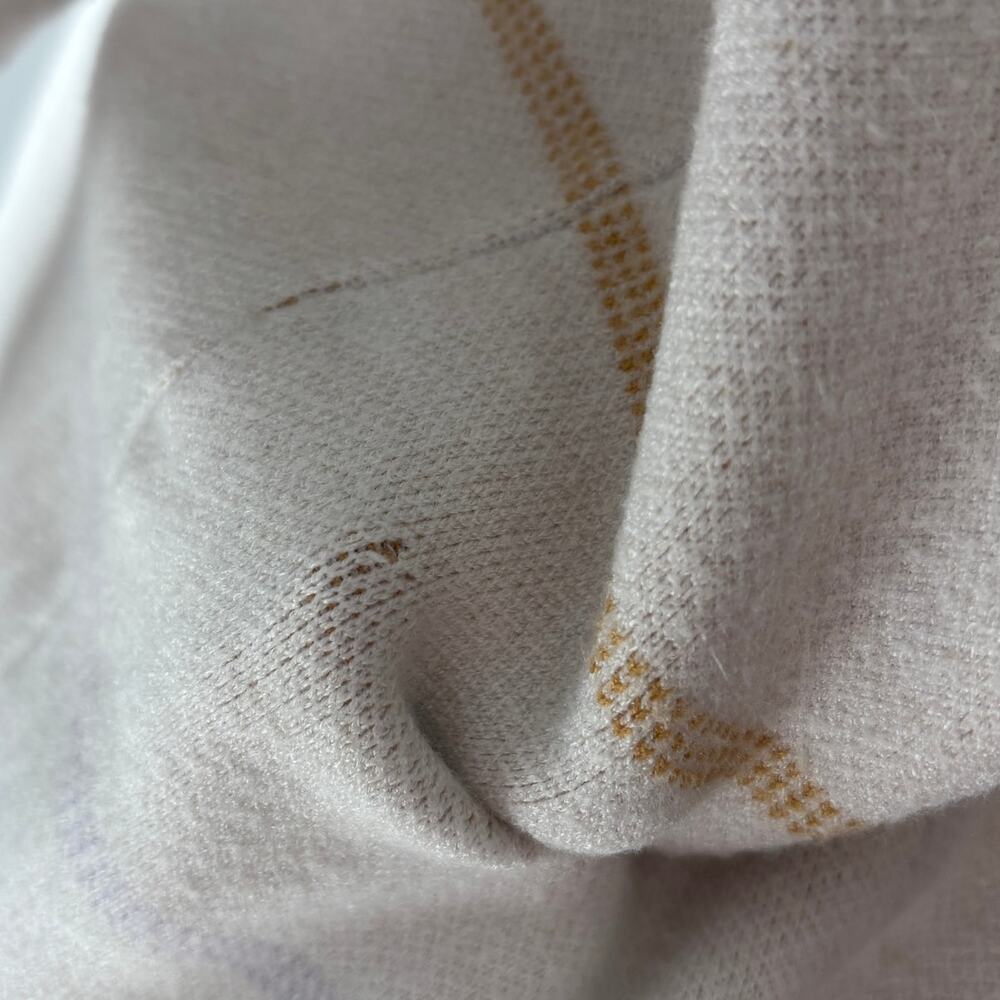 Anthropologie Cream Windowpane Plaid Ivanna Knit Mock Neck Sweater - Picture 9 of 10
